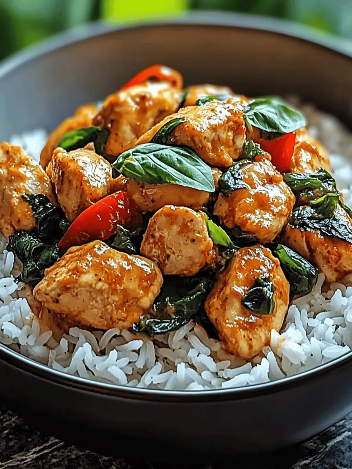 Spiced Coconut Basil Chicken with Rice: A Flavorful Delight