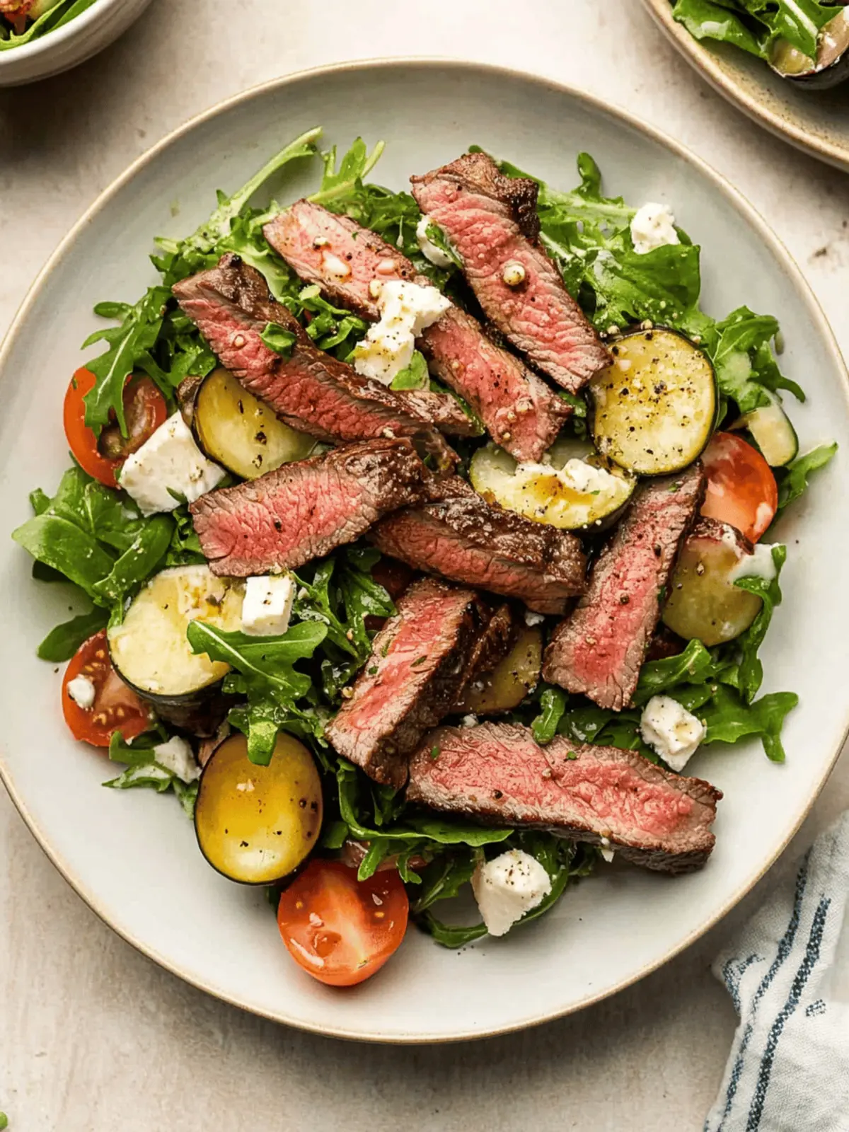Best Steak Salad with Creamy Balsamic Vinaigrette