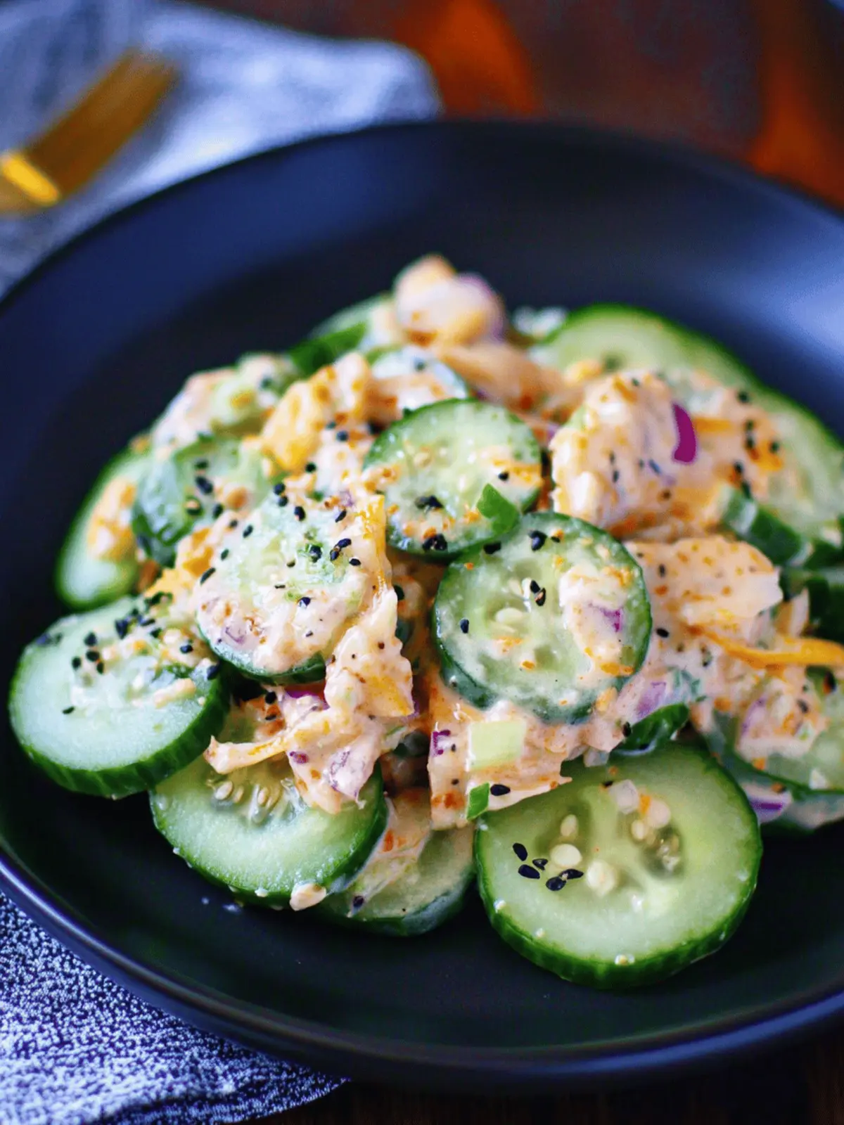 Jalapeno Popper Cucumber Salad