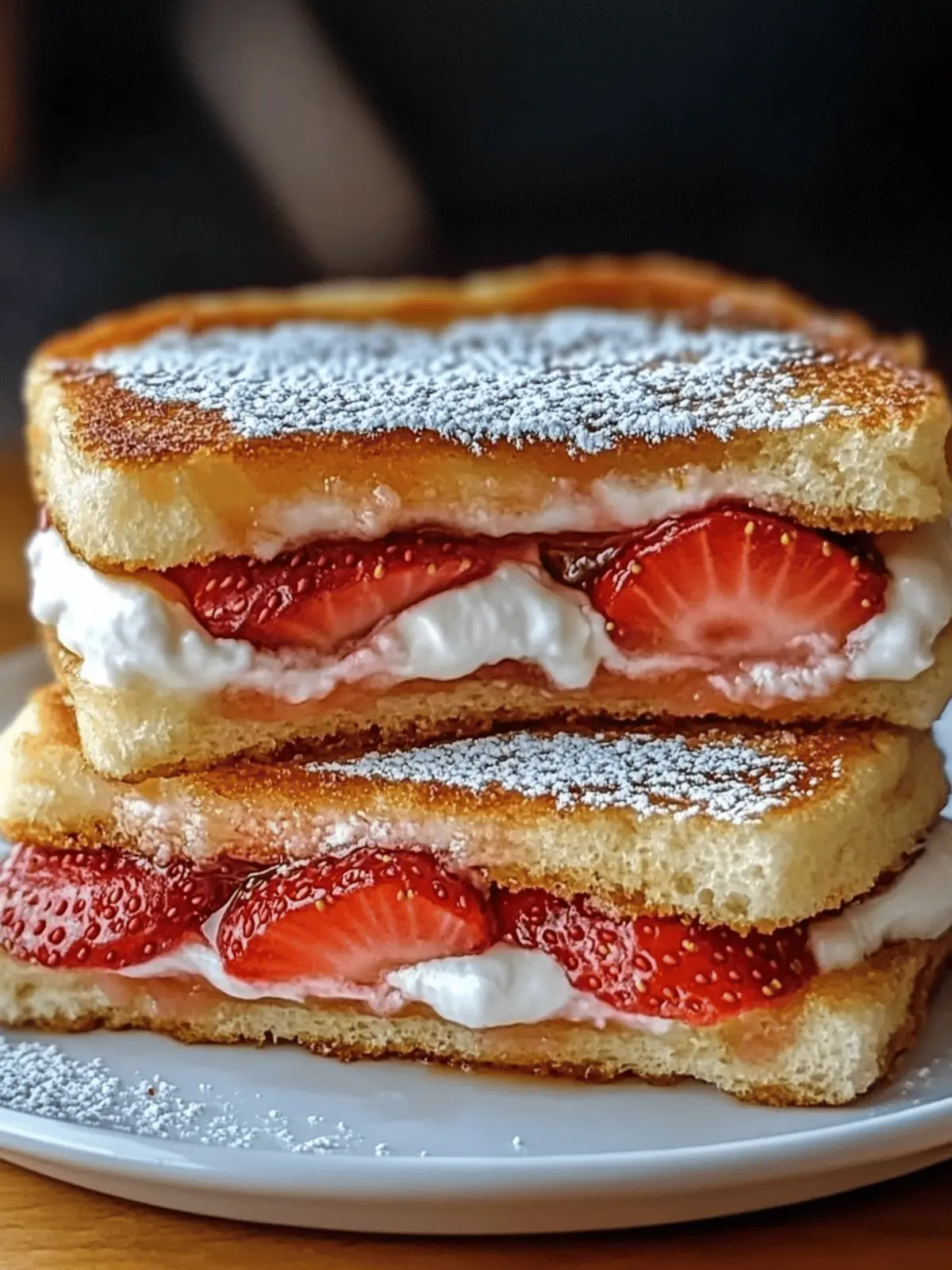 Melt-in-Your-Mouth Fried Strawberry Cheesecake Sandwiches