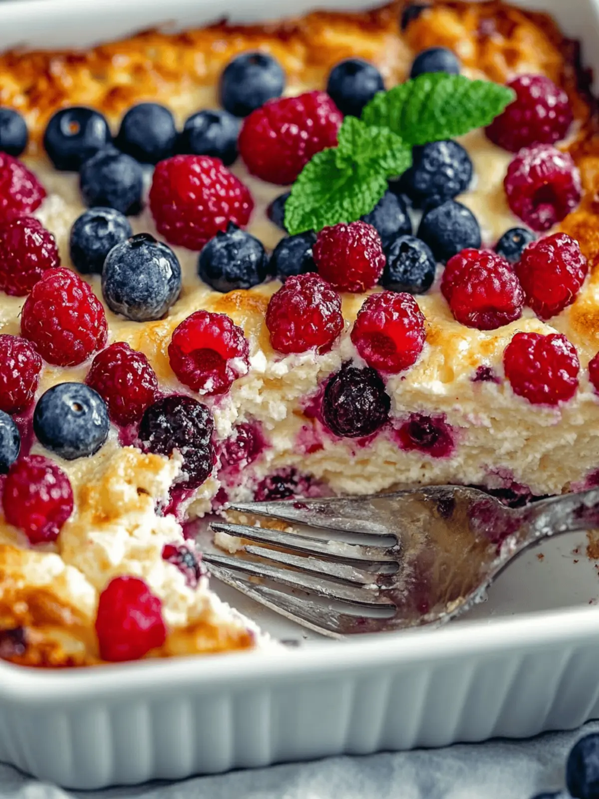 High Protein Triple Berry Bake – Healthy Breakfast Recipe