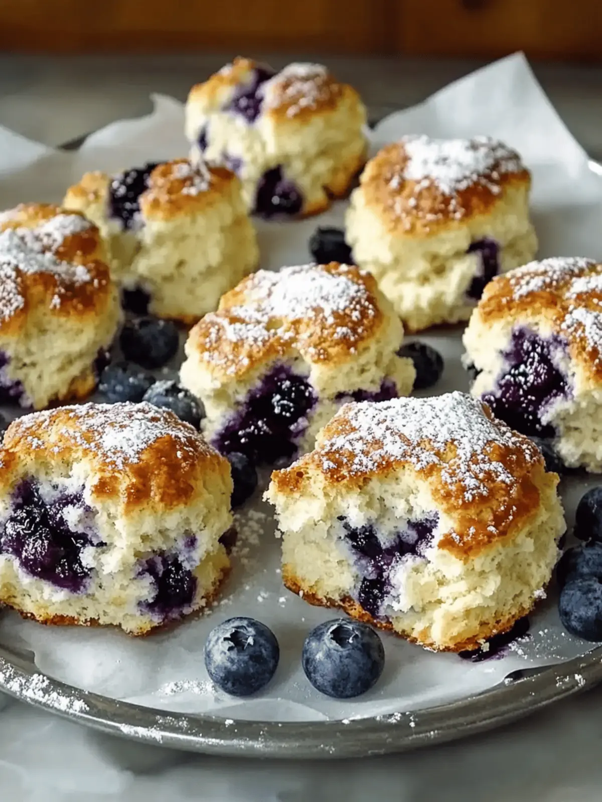 Delicious Blueberry Biscuits with Tangy Lemon Glaze Delight