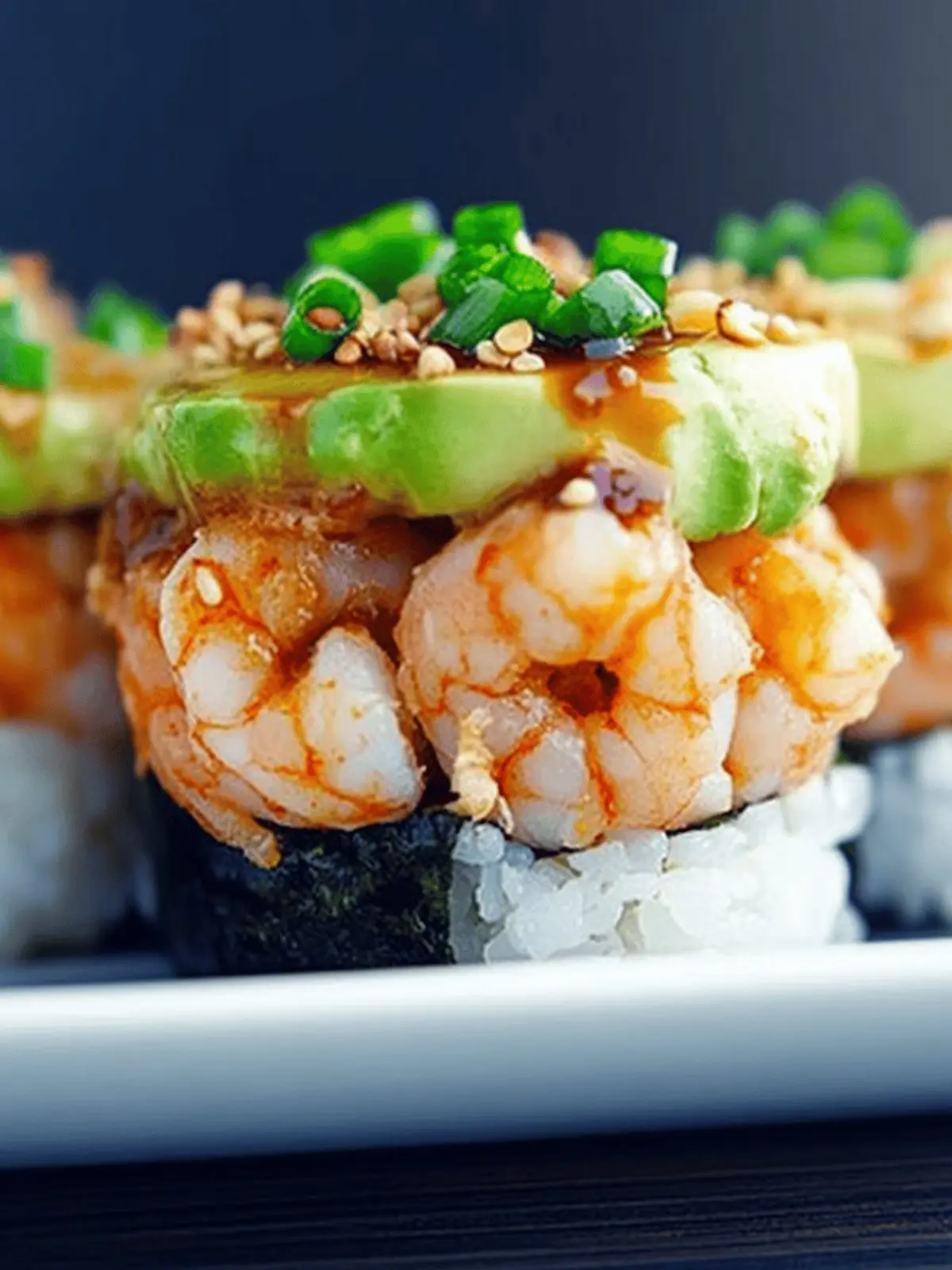 Spicy Shrimp Sushi Stacks
