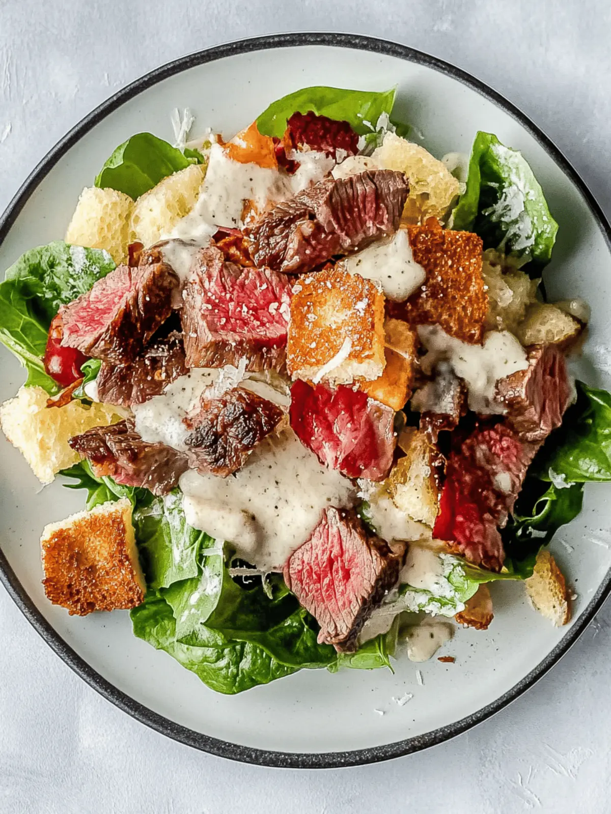 BLT Caesar Salad with Steak