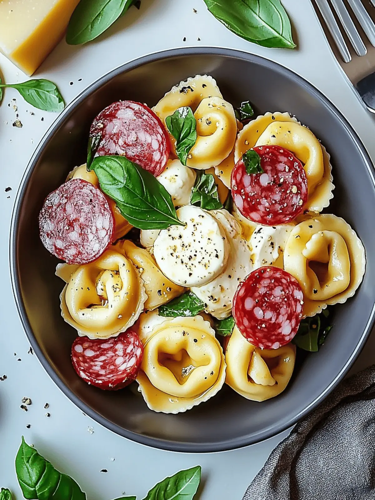 Salami-Mozzarella Tortellini Pasta Salad: A Summer Delight