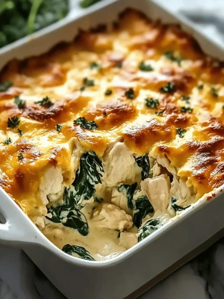 Creamy Chicken and Spinach Casserole