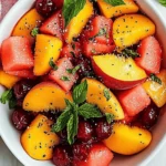 Easy Summer Peach Watermelon Salad