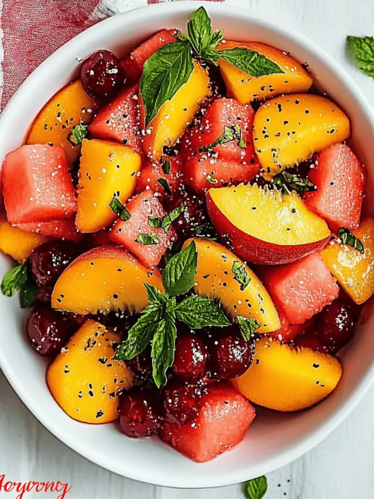 Easy Summer Peach Watermelon Salad