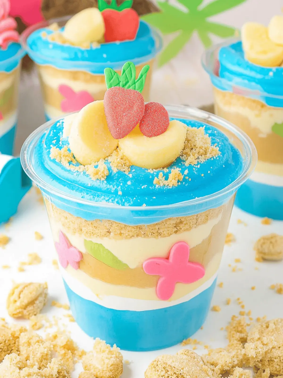 Beach Cheesecake Pudding Cups