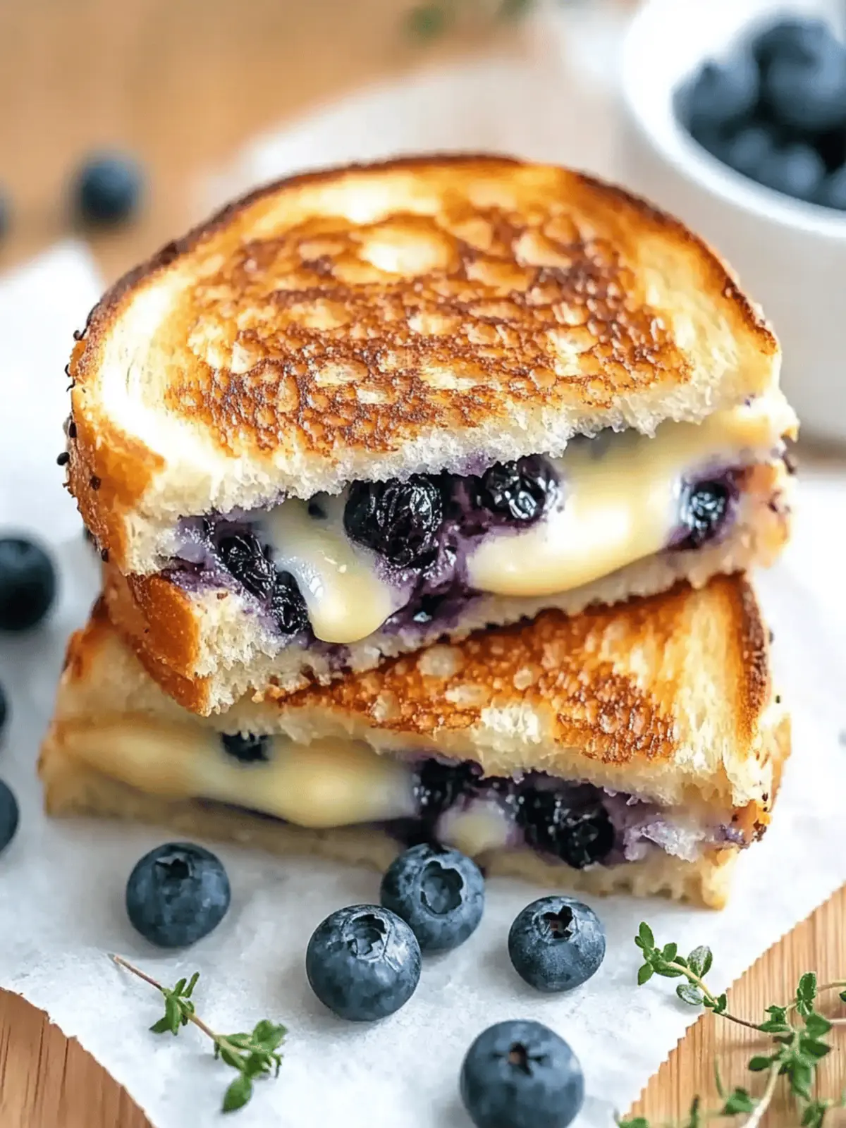 Crispy Blueberry Grilled Cheese