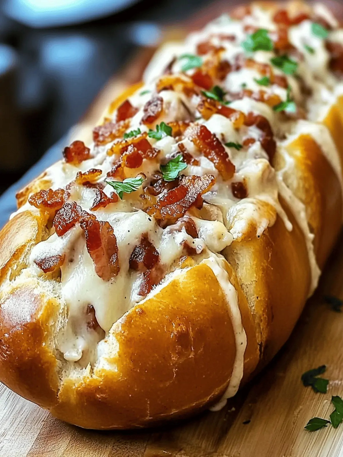 Chicken Bacon Ranch Stuffed Bread Recipe