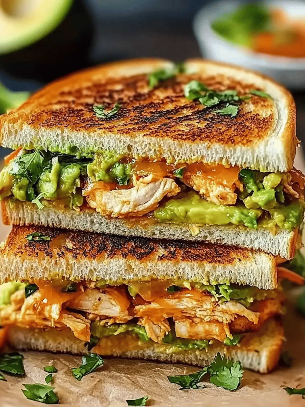 Chicken Avocado Melt Sandwich