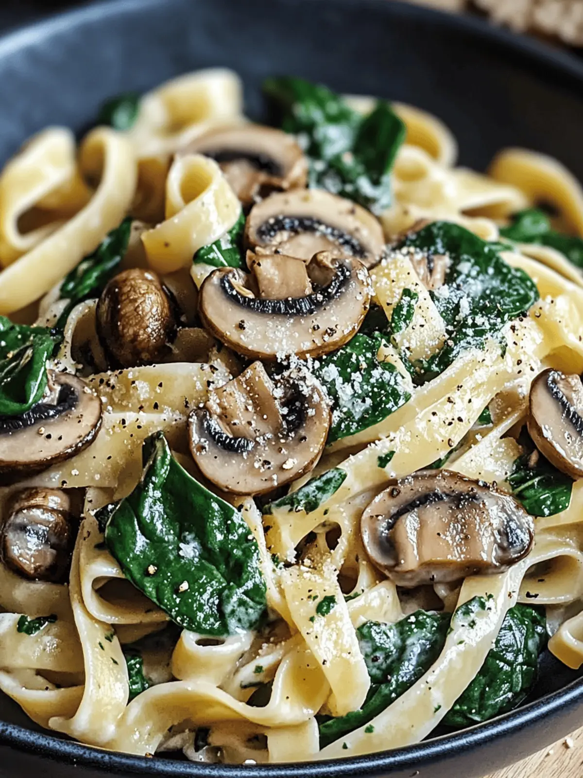 Spinach Mushroom Pasta