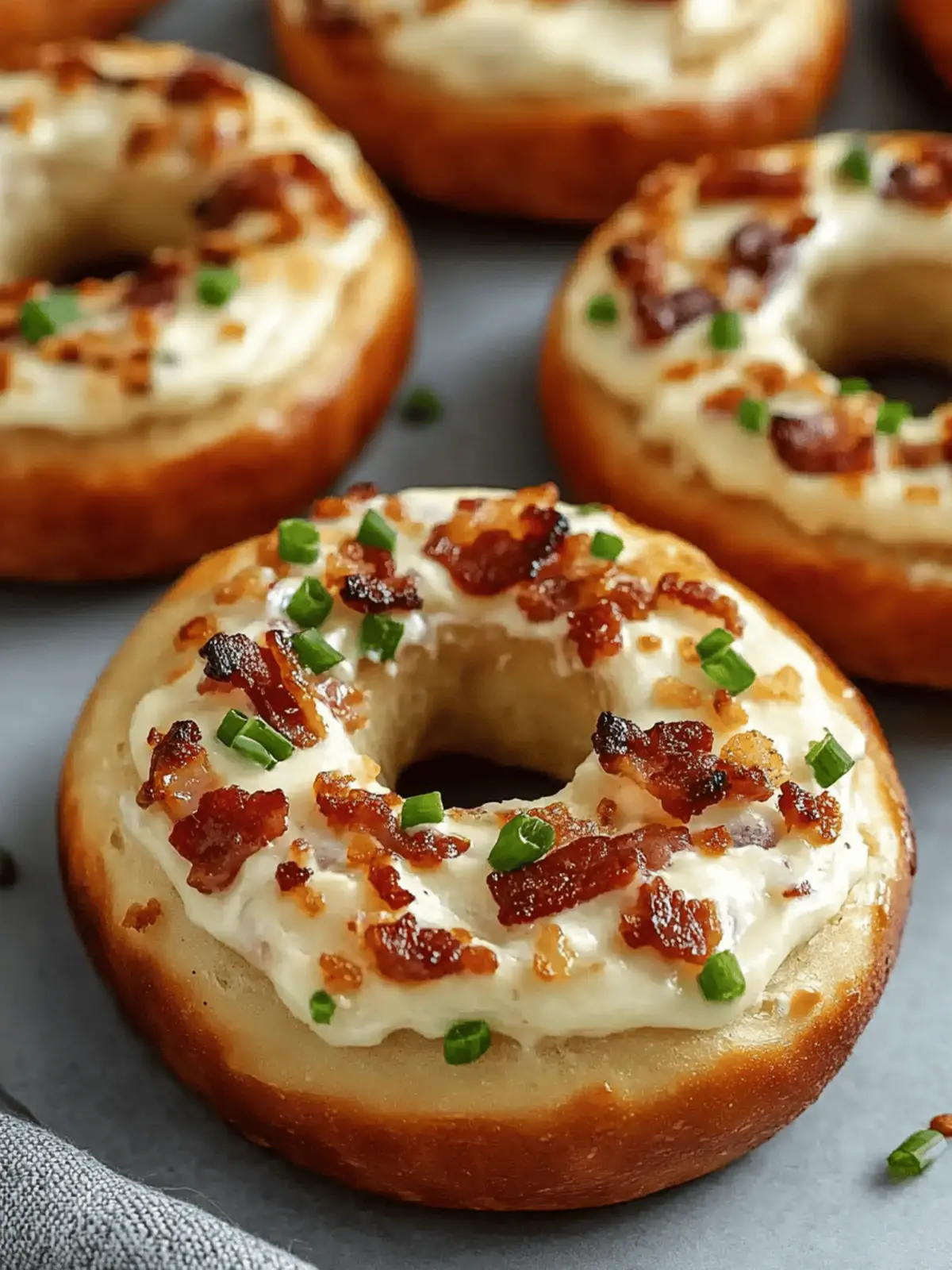 Zesty Bacon Cream Cheese Bagels