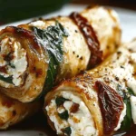 Rolled Up Chicken with Feta, Spinach, and Sun-Dried Tomatoes