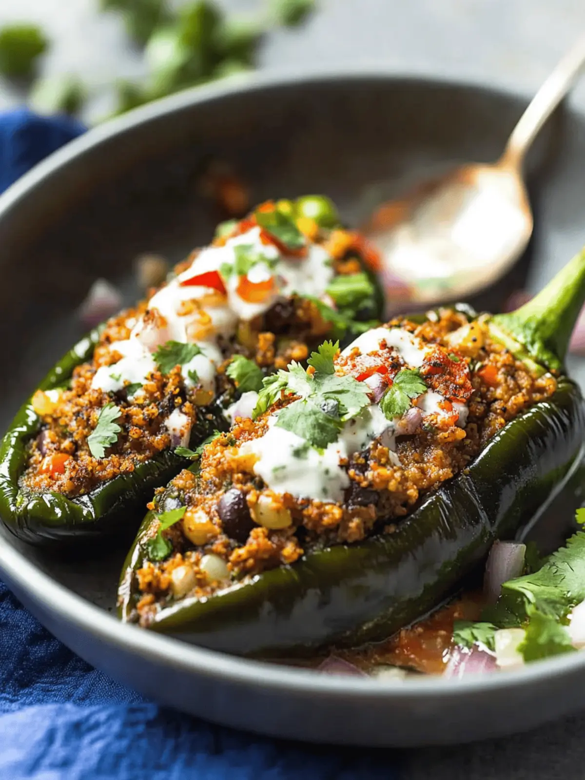 Mexican Stuffed Poblano Peppers (Keto)
