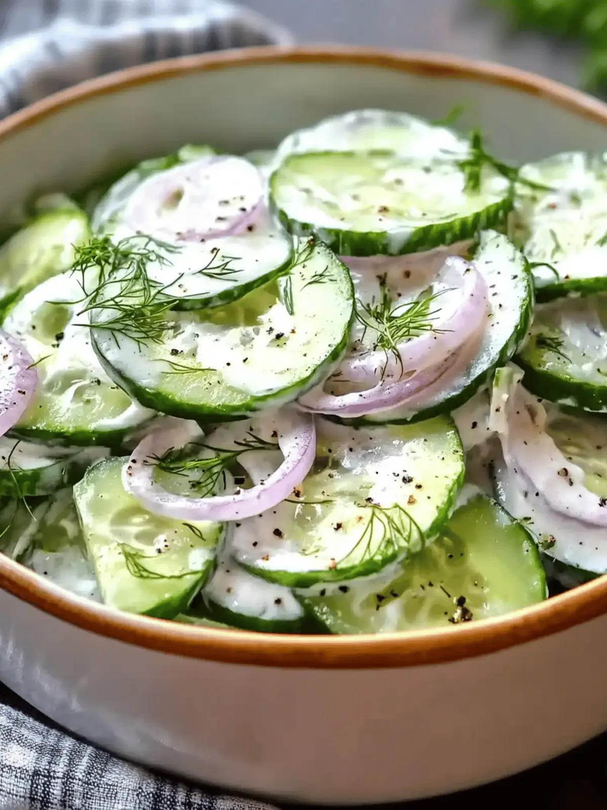 Easy Creamy Cucumber Salad