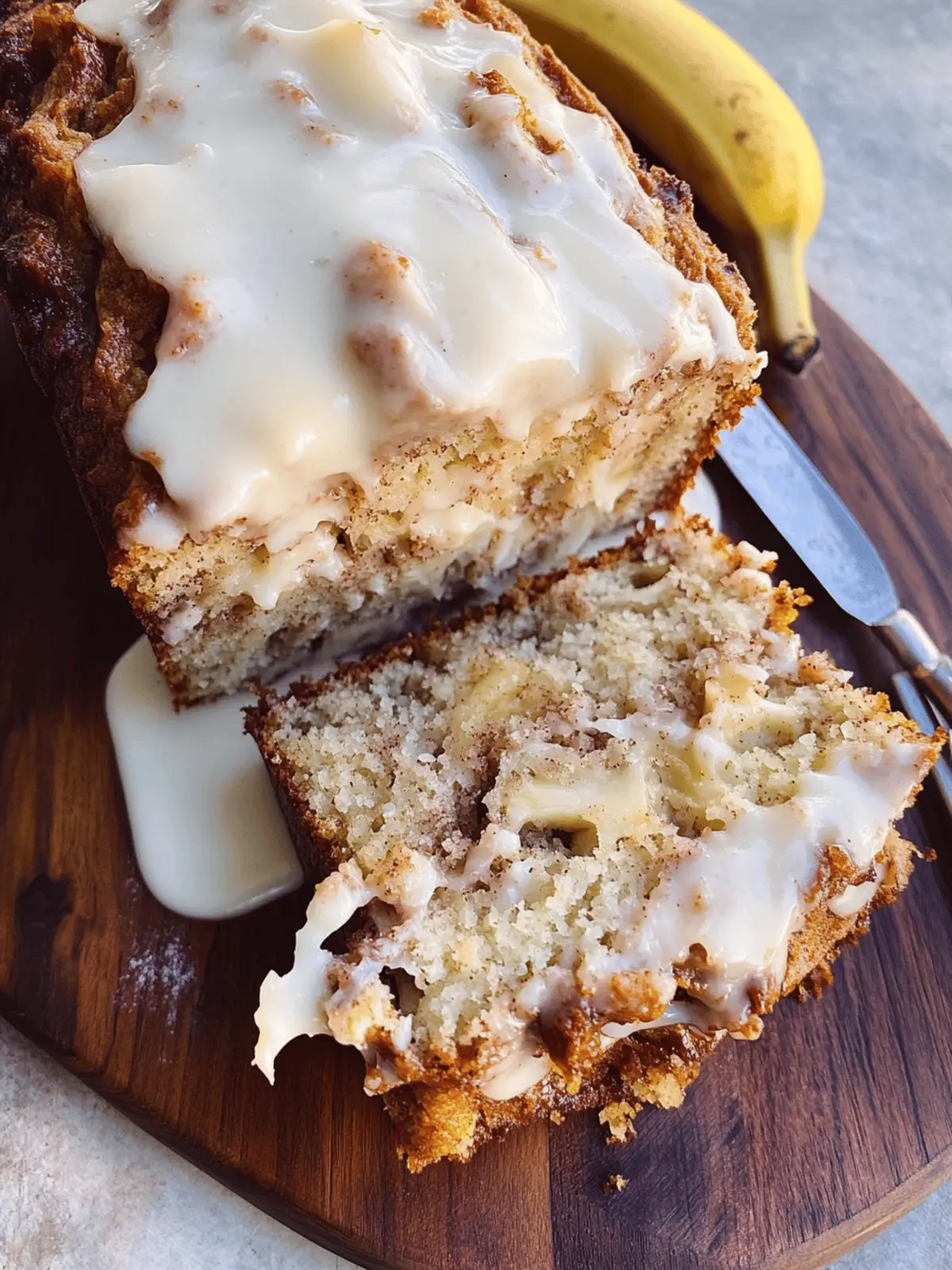Cinnamon Roll Banana Bread