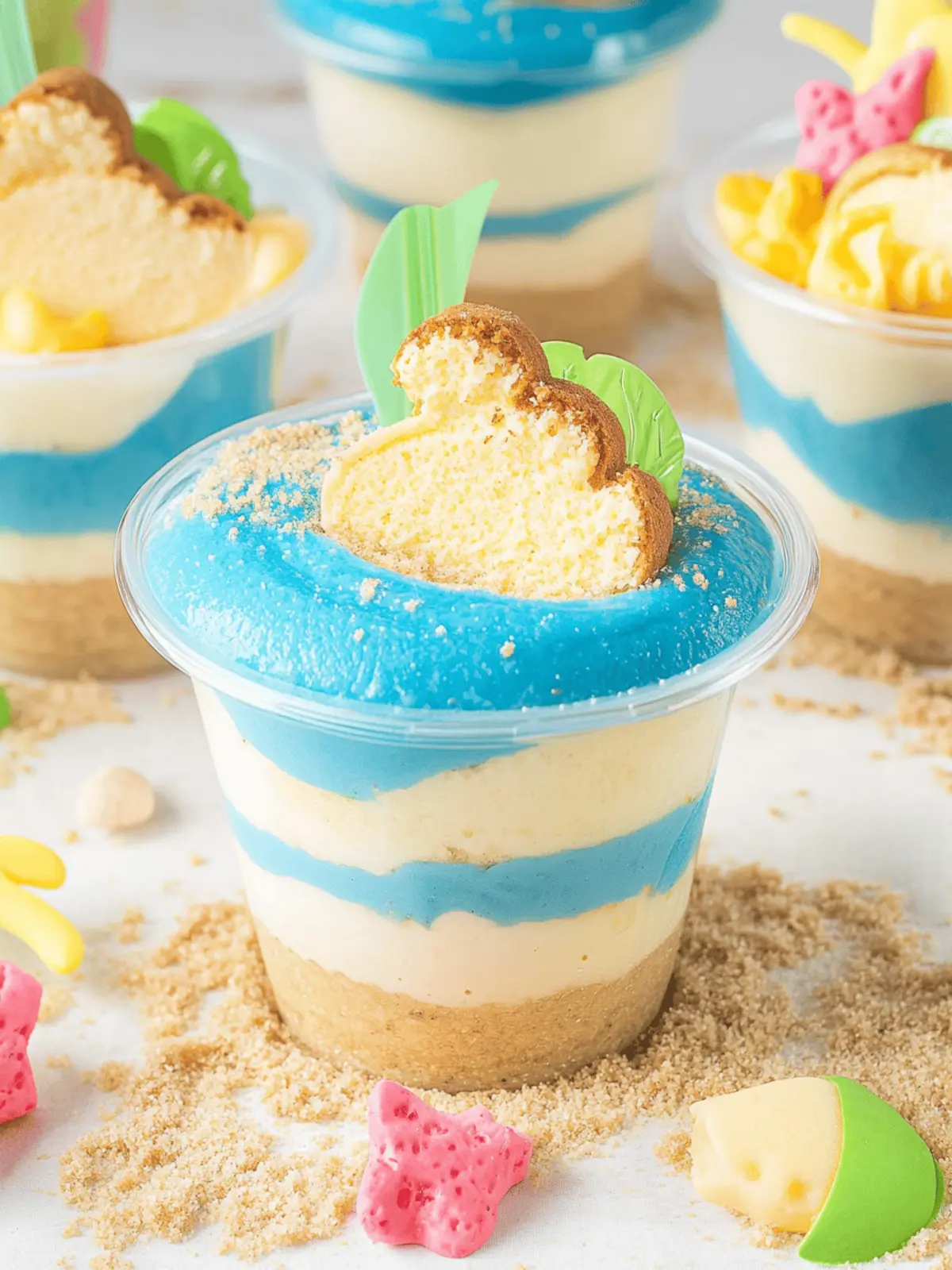 Beach Cheesecake Pudding Cups