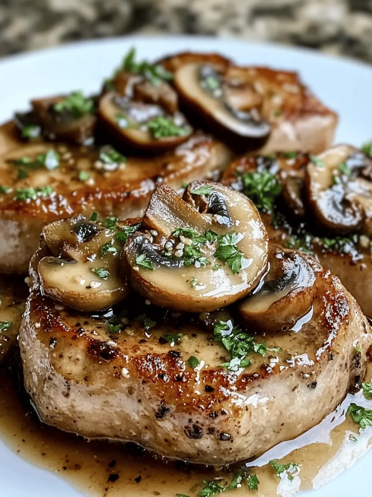 Garlic Butter Mushroom Pork Chops make dinner delightful!