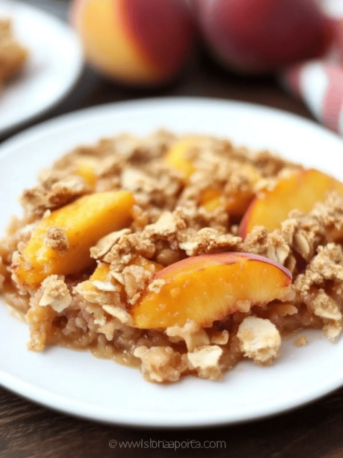 Healthy Peach Crumble