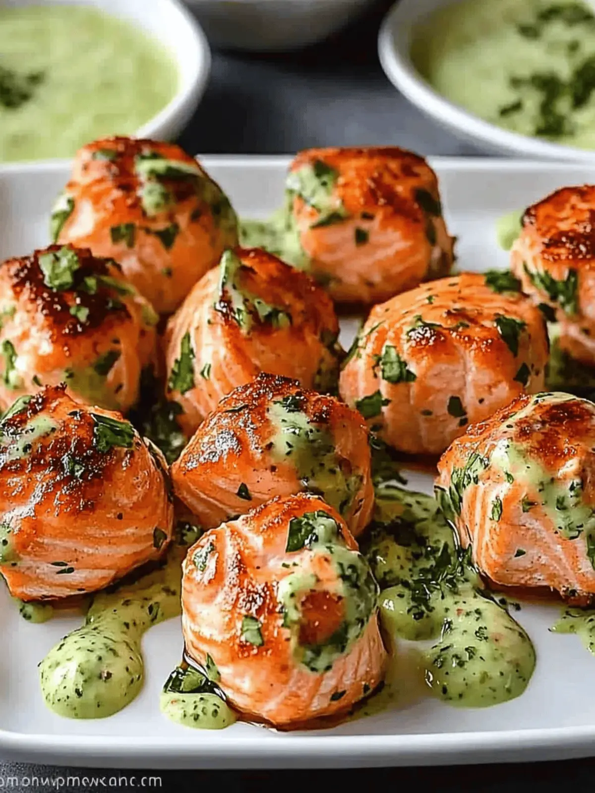 Crispy Salmon Bites with Sauce