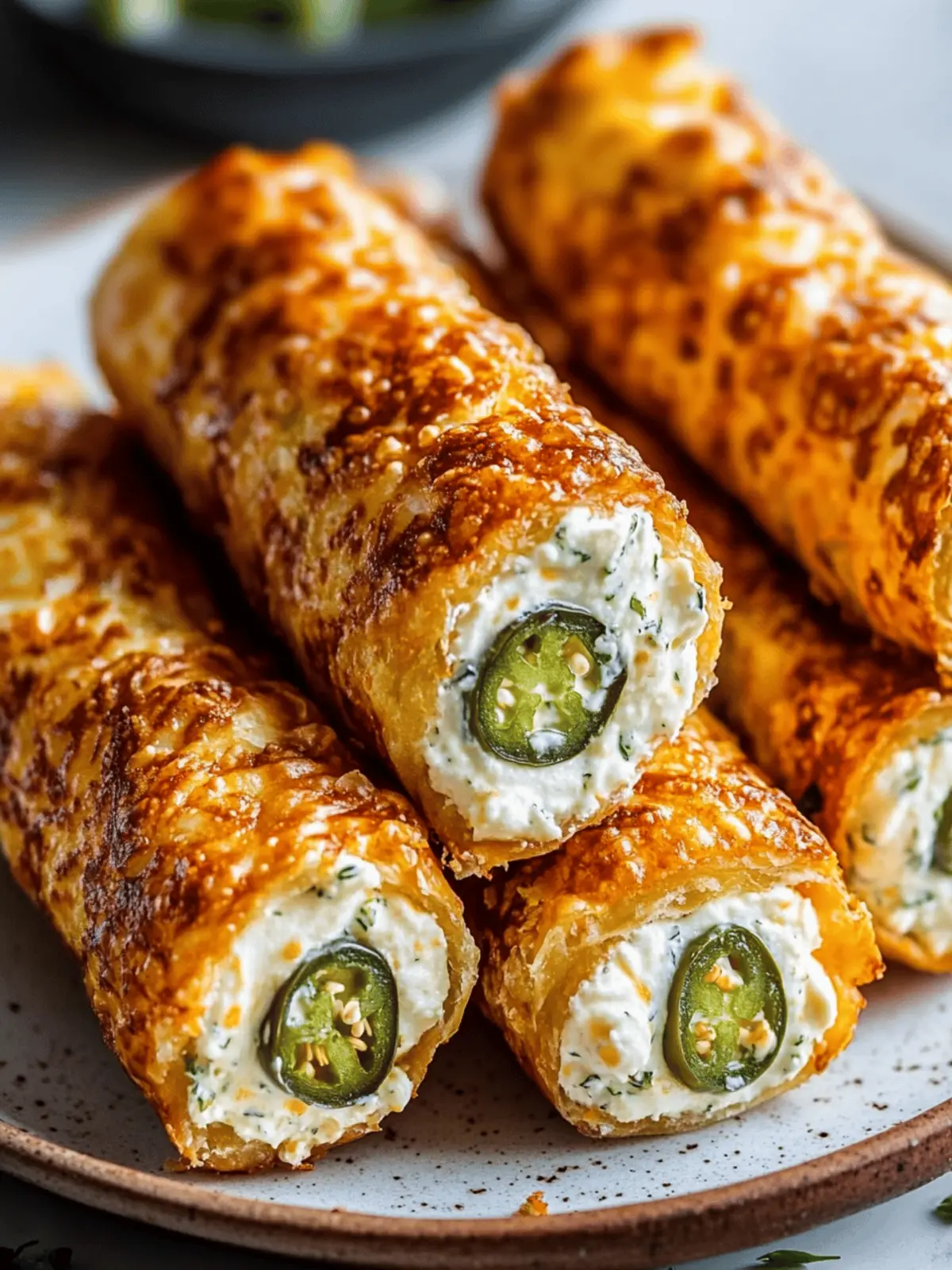 Jalapeño Cream Cheese Mozzarella Rolls