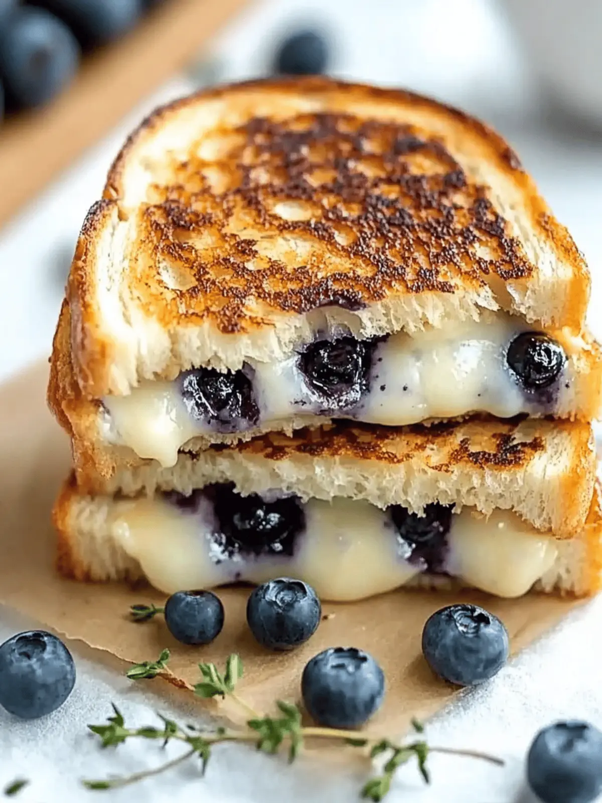 Crispy Blueberry Grilled Cheese