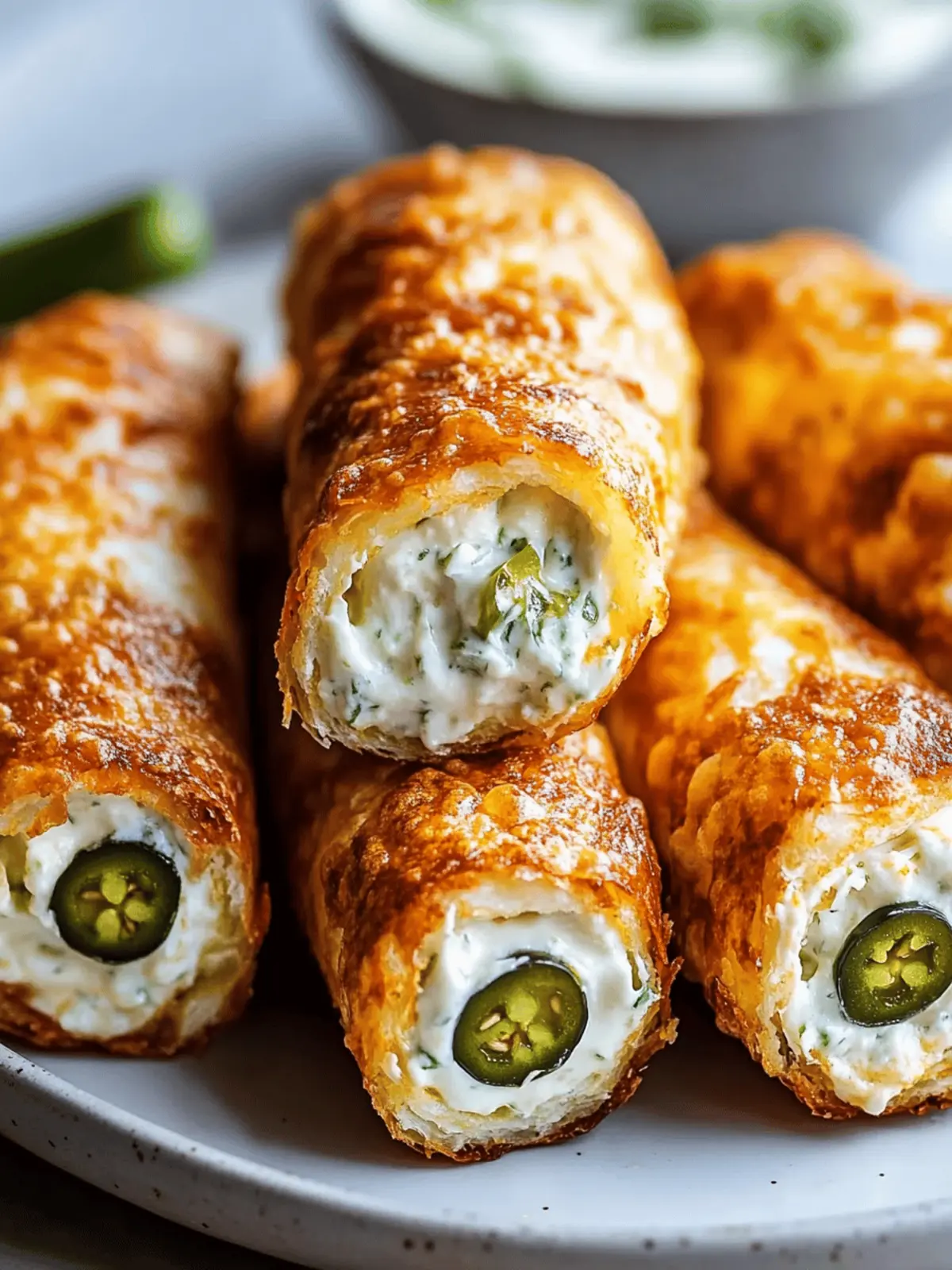 Jalapeño Cream Cheese Mozzarella Rolls