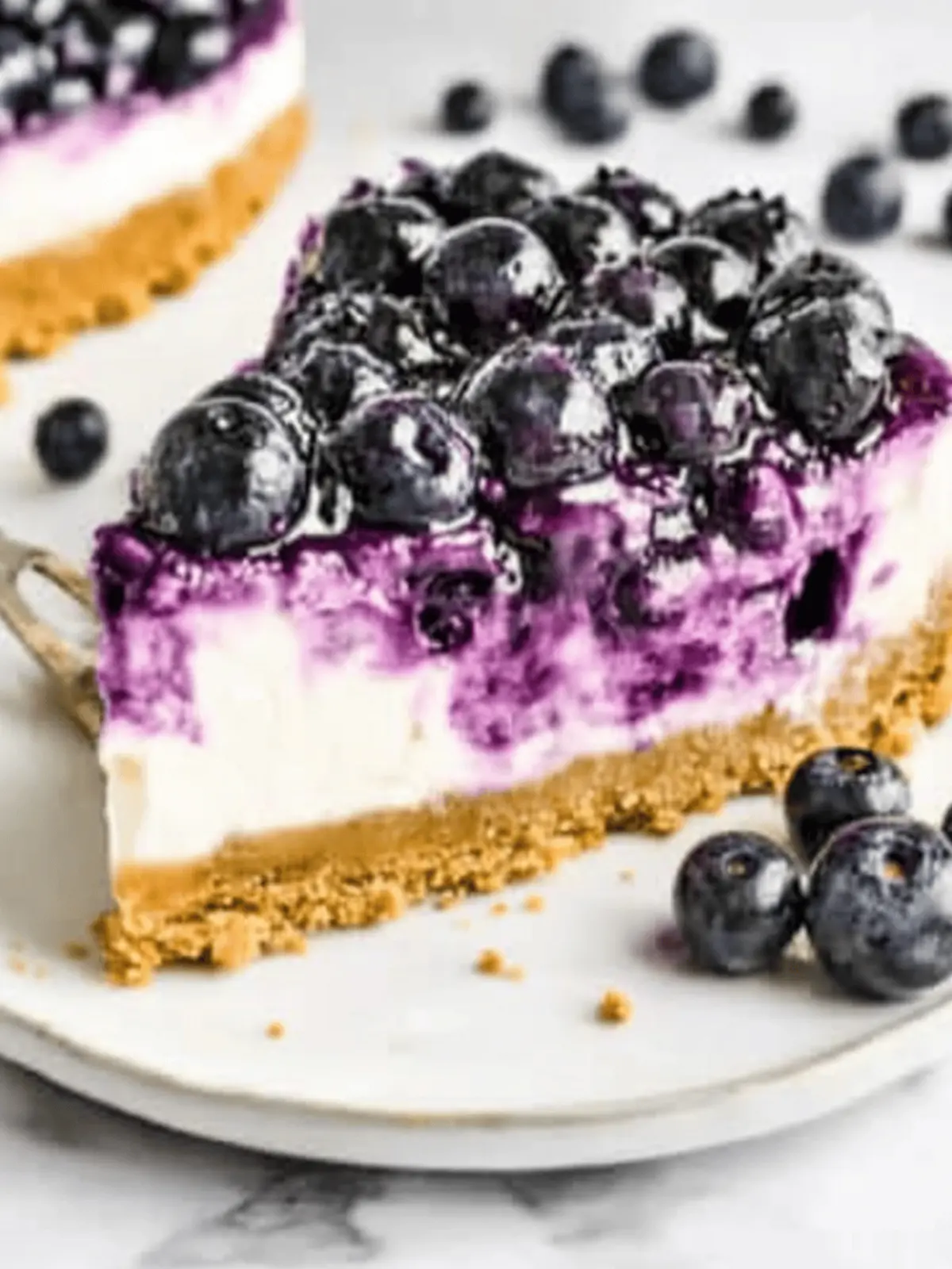 No Bake Blueberry Cheesecake