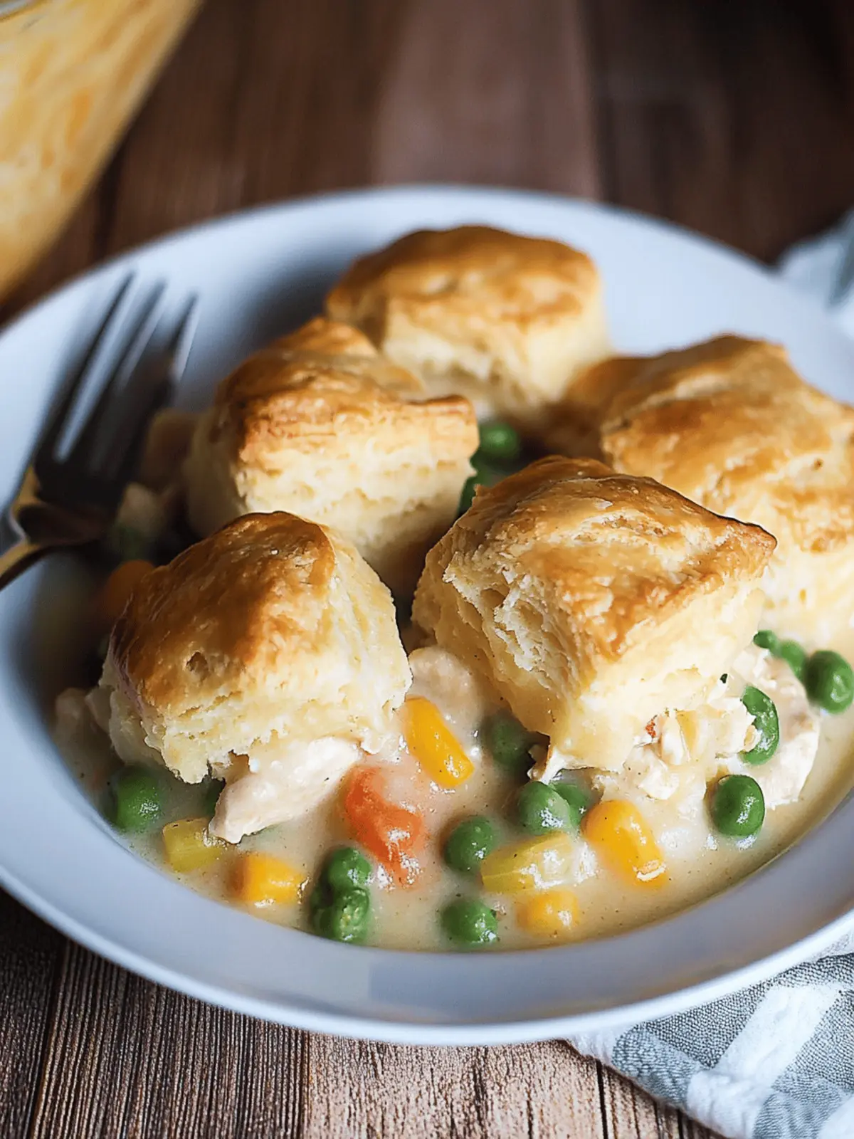 Chicken Pot Pie with Biscuits