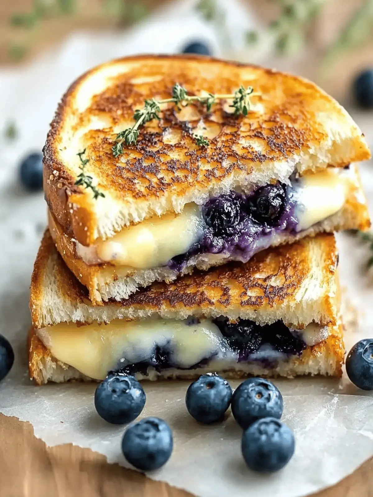 Crispy Blueberry Grilled Cheese