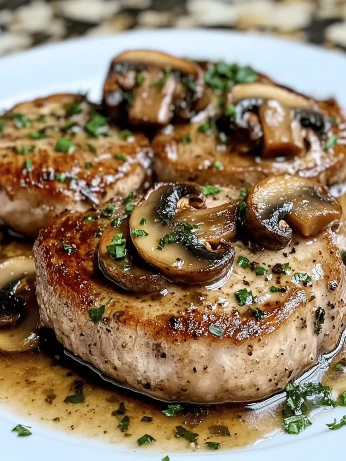 Garlic Butter Mushroom Pork Chops make dinner delightful!
