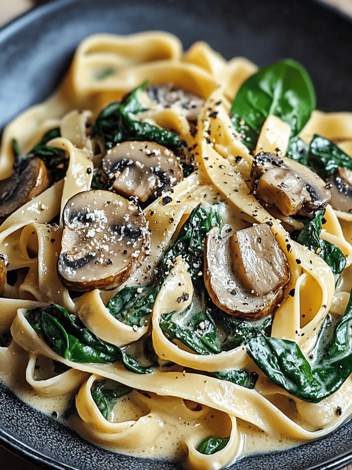 Spinach Mushroom Pasta