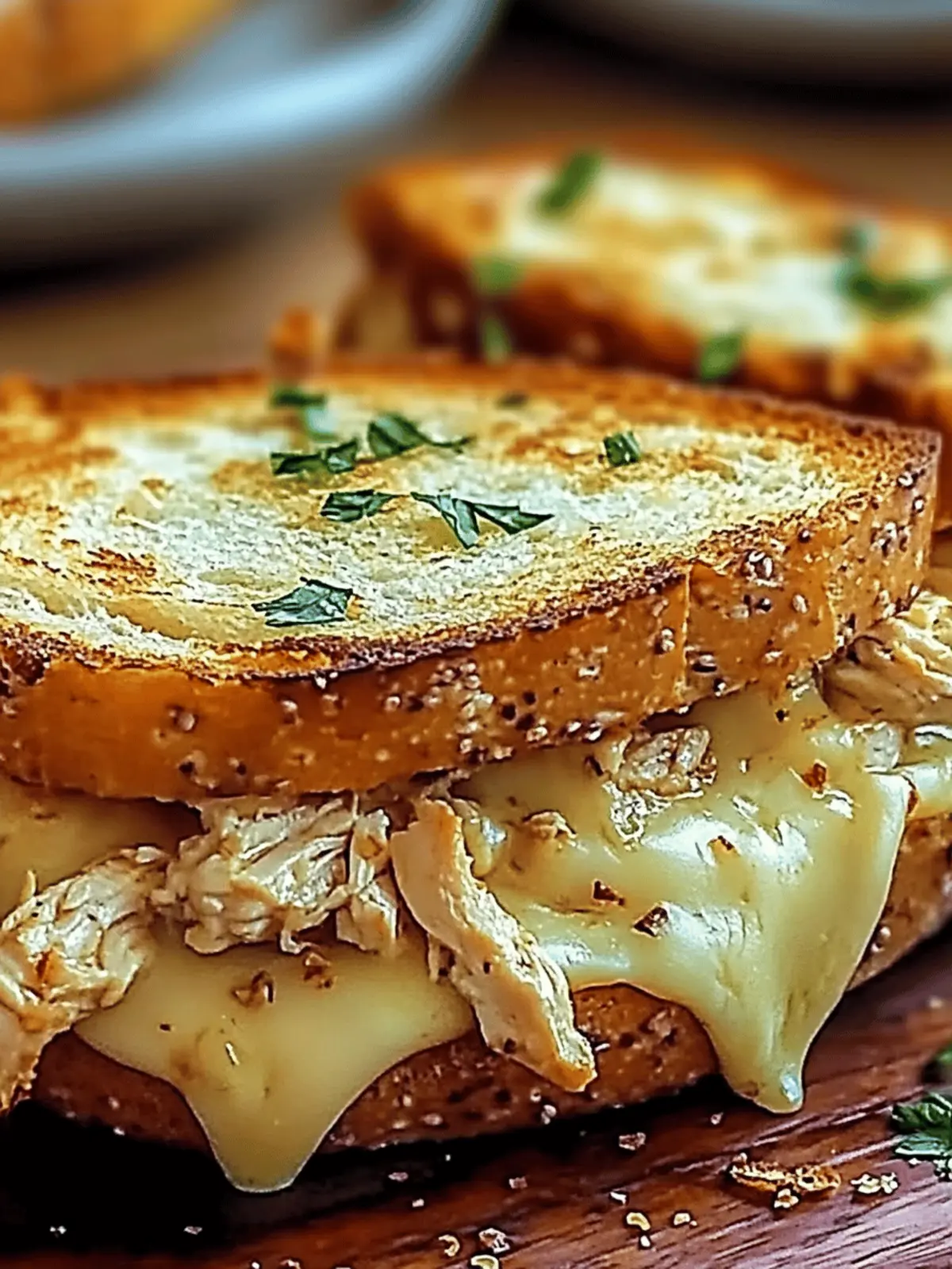 Irresistible Cheesy Chicken Garlic Bread Sandwich Recipe