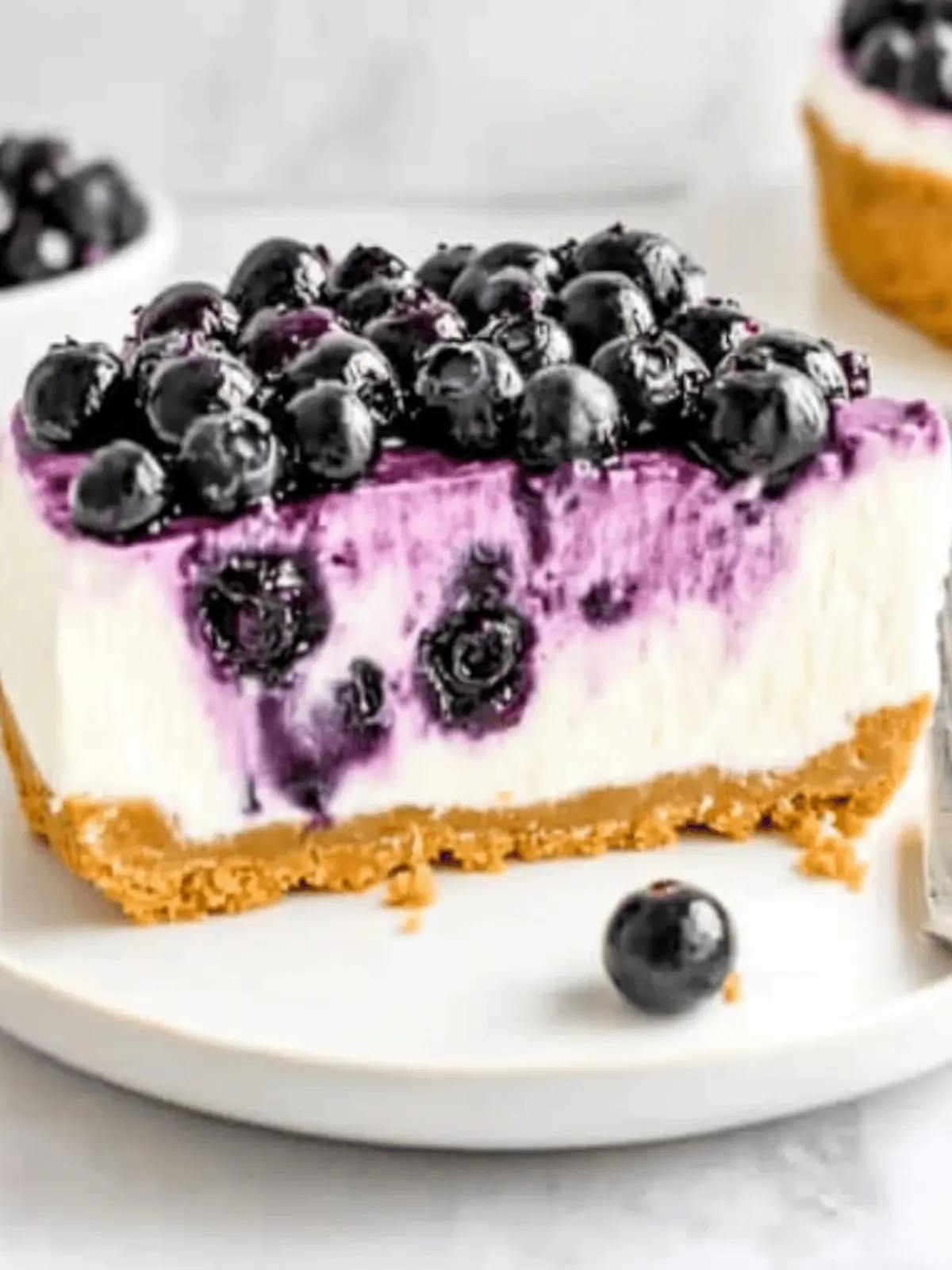 No Bake Blueberry Cheesecake
