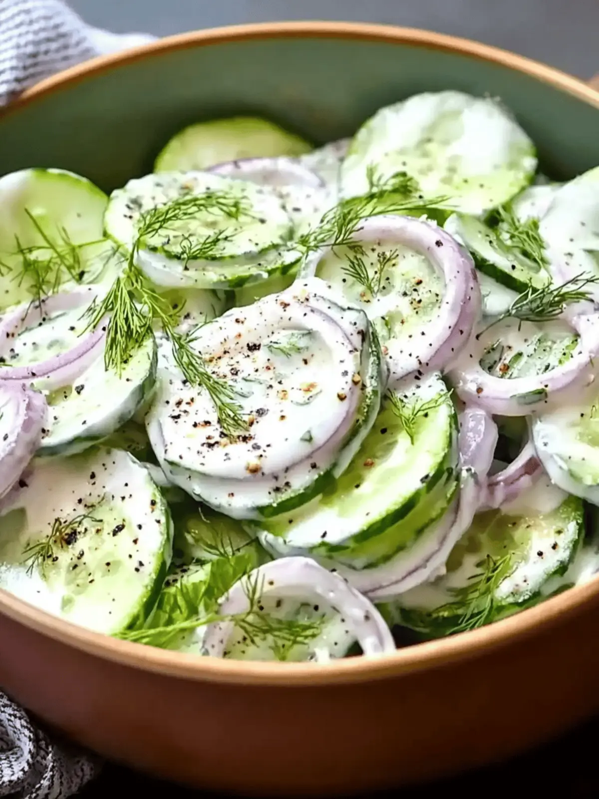 Easy Creamy Cucumber Salad