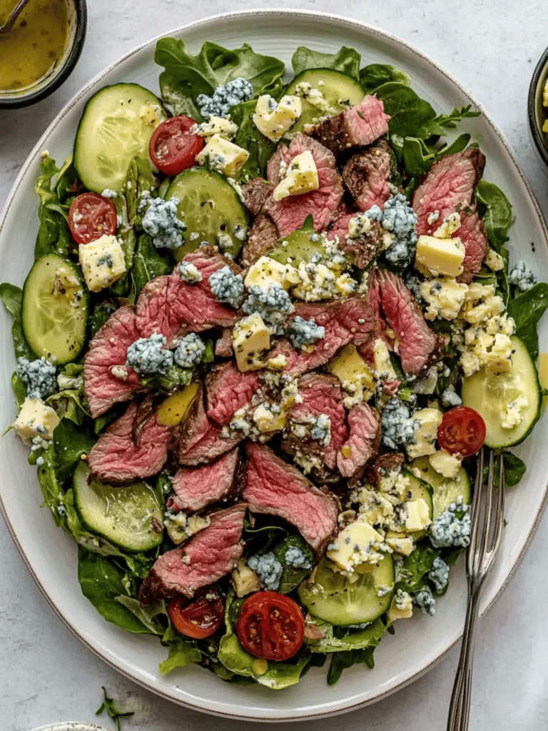 Our Go-To Weeknight Steak Salad with Blue Cheese Vinaigrette.
