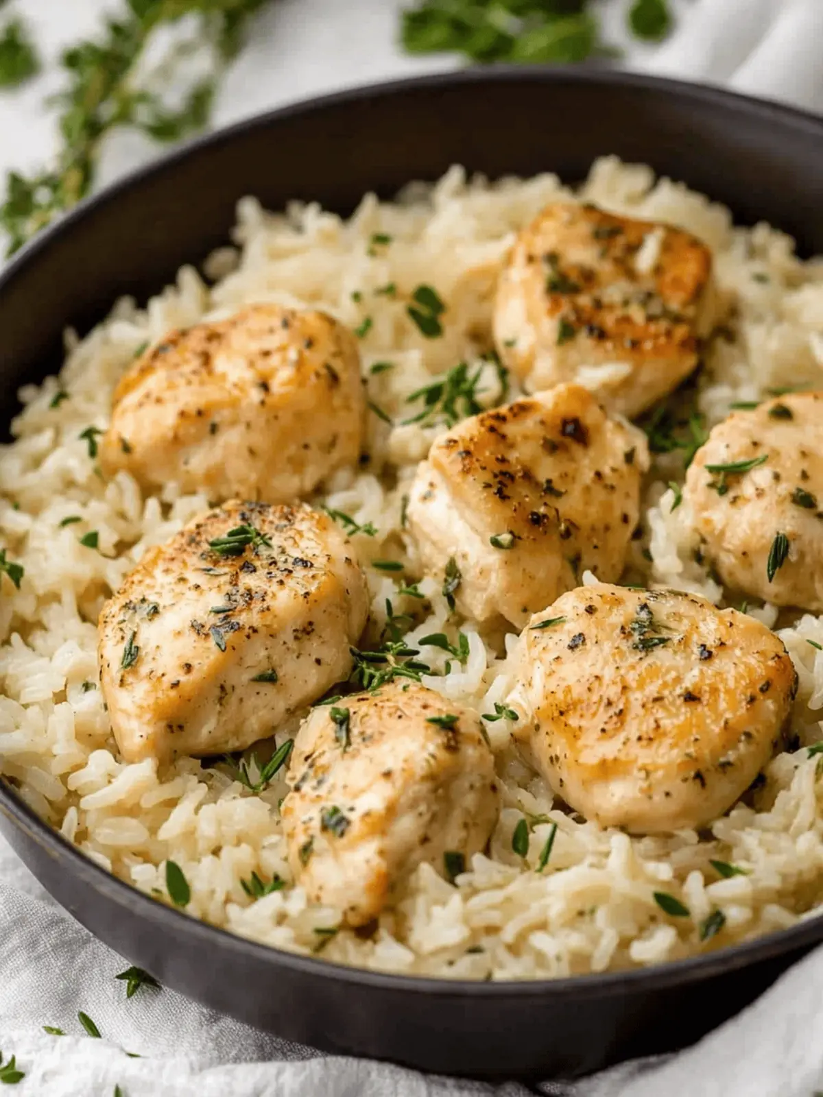 Creamy Herb Chicken & Basmati Rice – A Comforting, Flavor-Packed One-Pan Meal