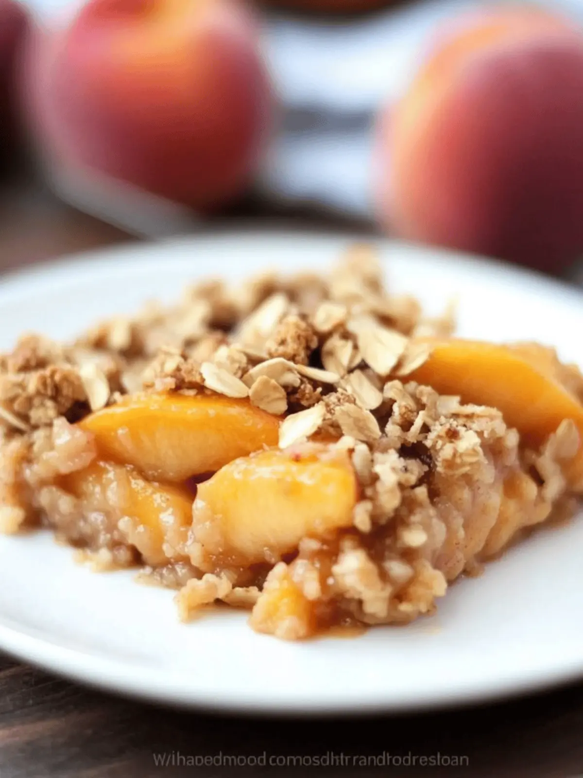 Healthy Peach Crumble