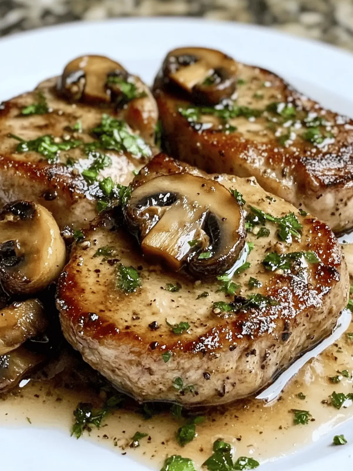 Garlic Butter Mushroom Pork Chops make dinner delightful!