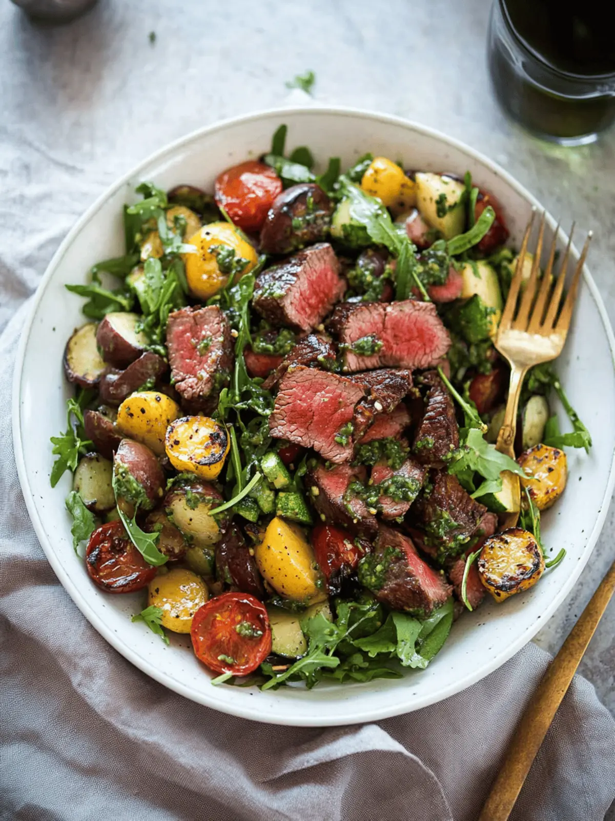 Chimichurri Steak and Vegetable Salad