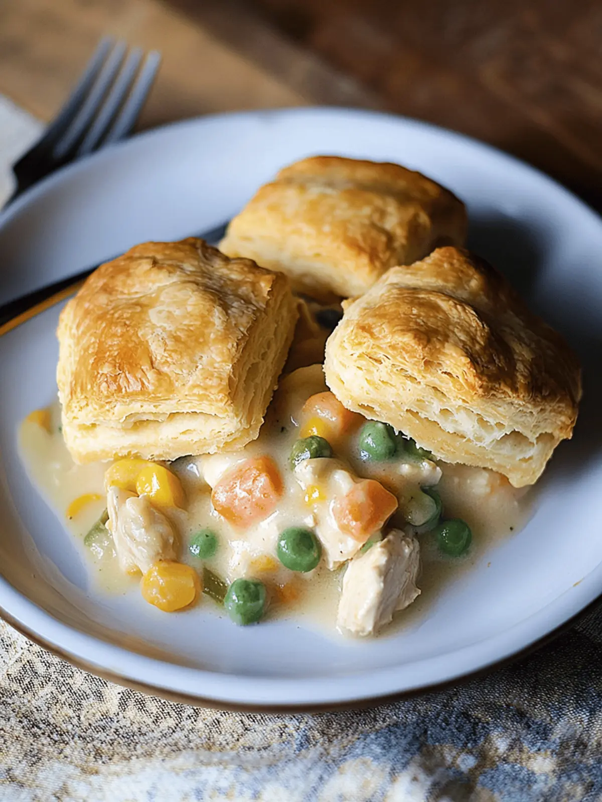 Chicken Pot Pie with Biscuits