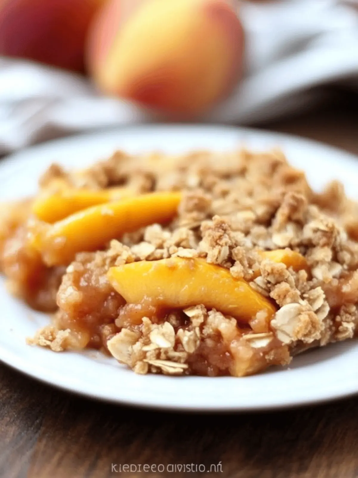 Healthy Peach Crumble