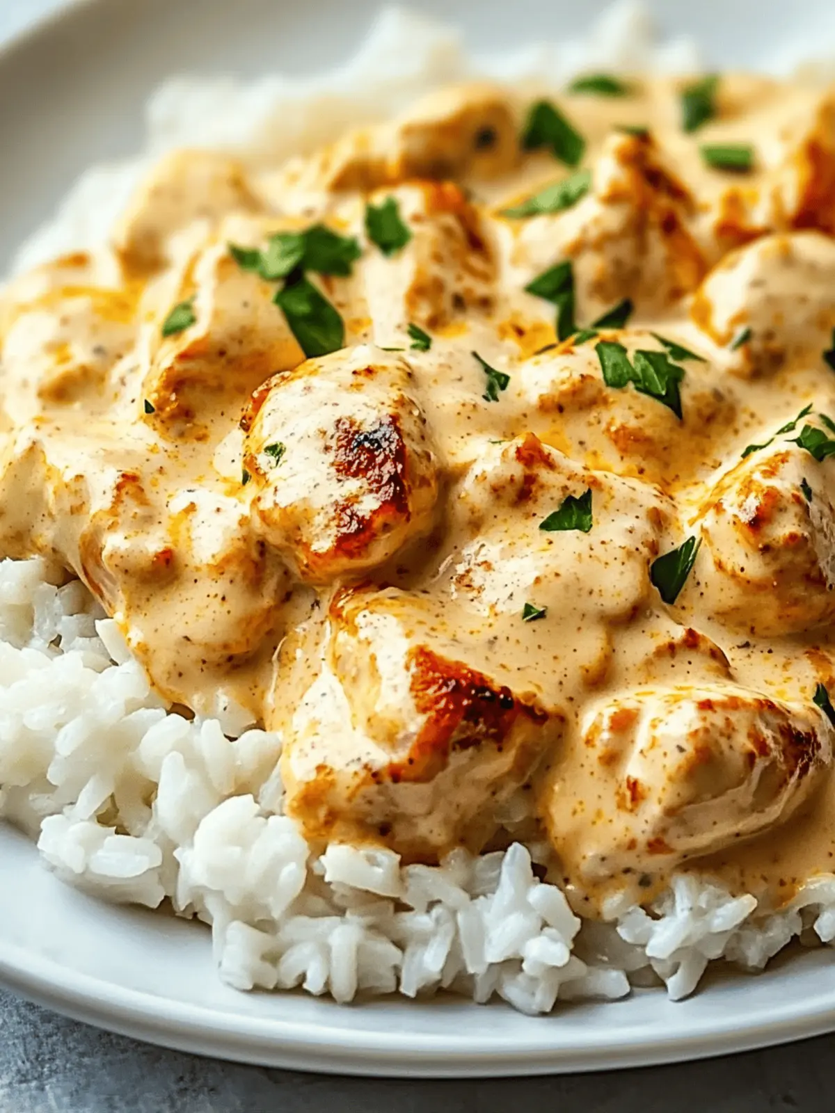 CREAMY SMOTHERED CHICKEN AND RICE RECIPE