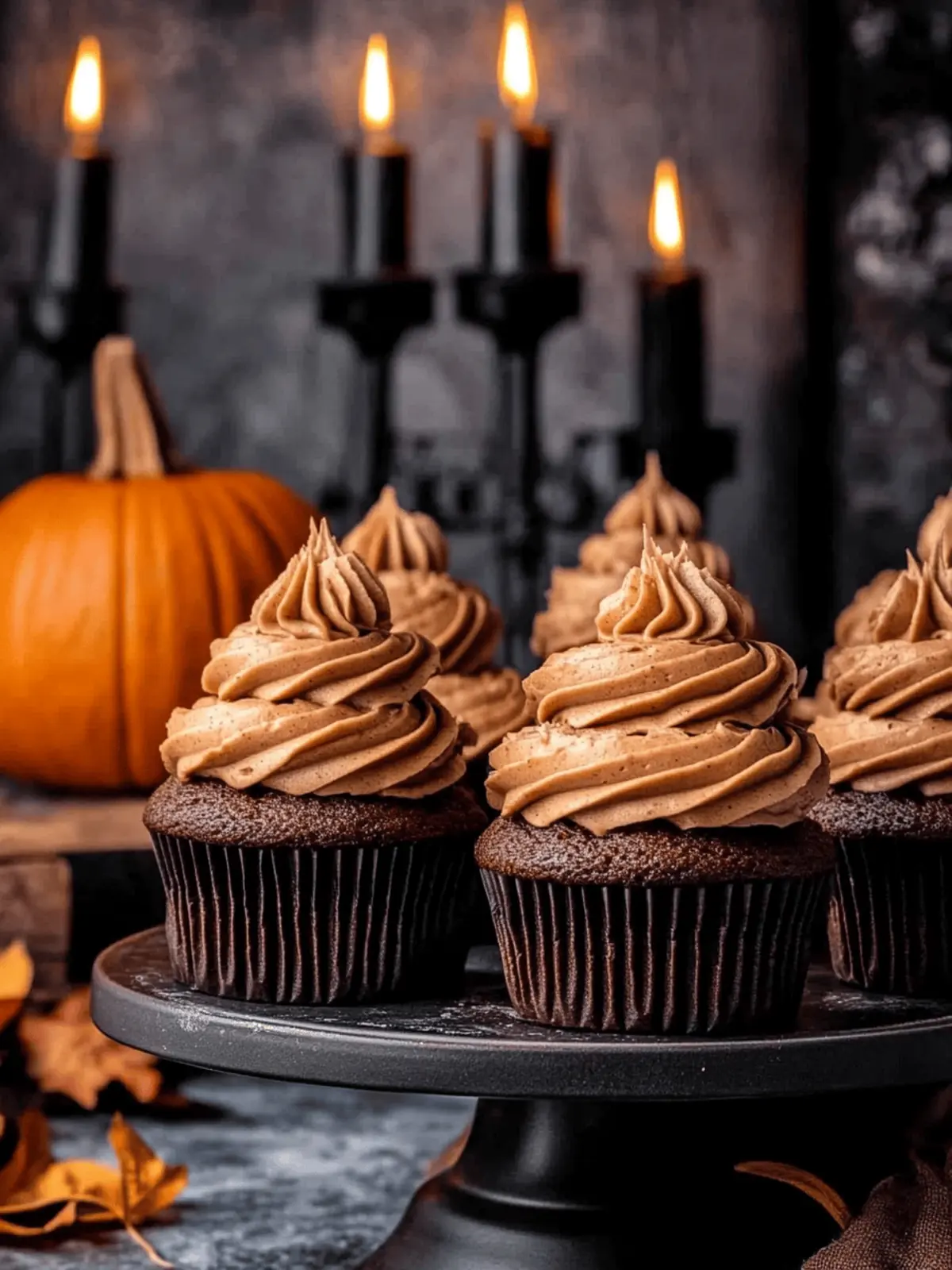 Chocolate Pumpkin Cupcakes