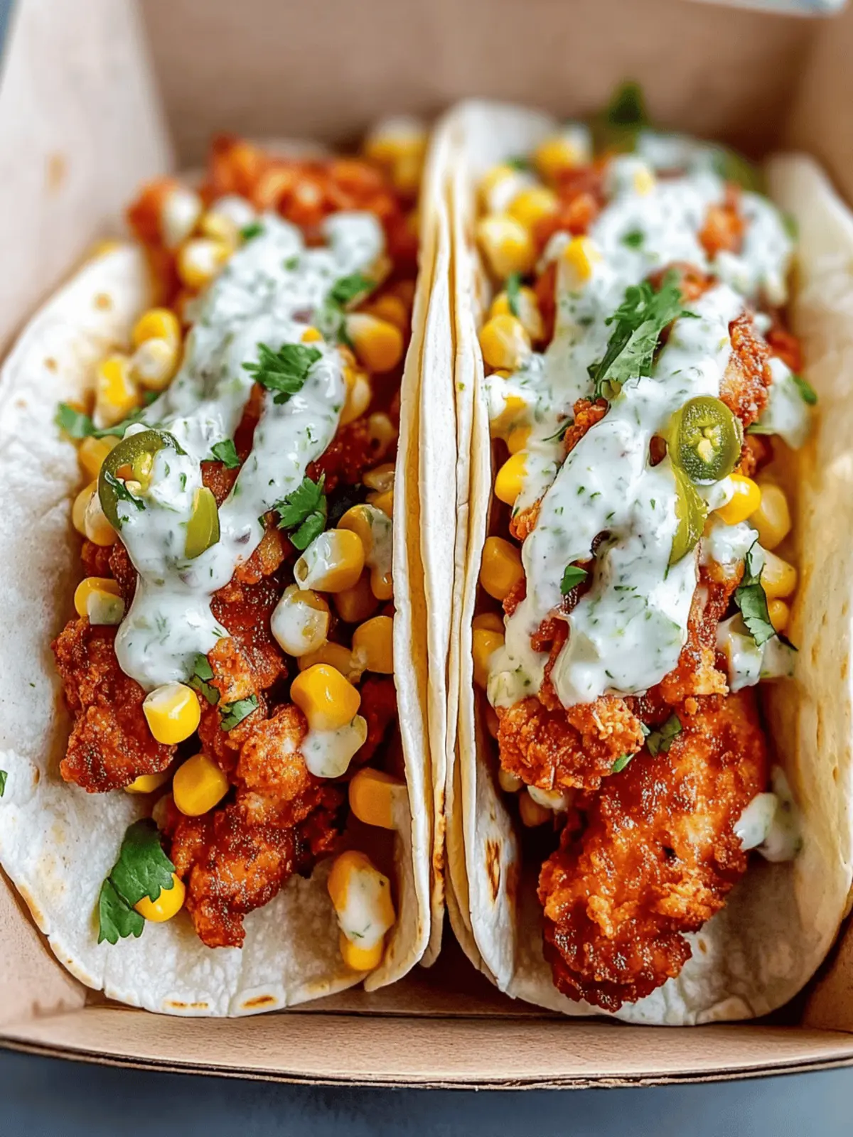 The Ultimate Guide to Fried Chicken Street Corn Tacos with Jalapeño Lime Ranch: A Flavorful Fiesta in Every Bite