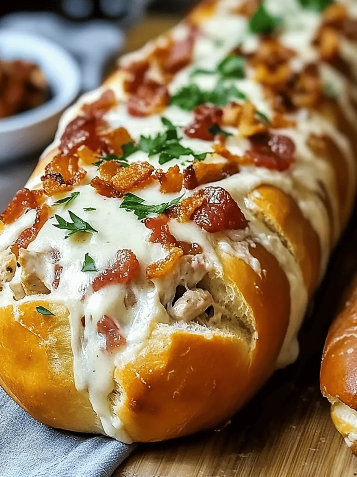 Chicken Bacon Ranch Stuffed Bread Recipe