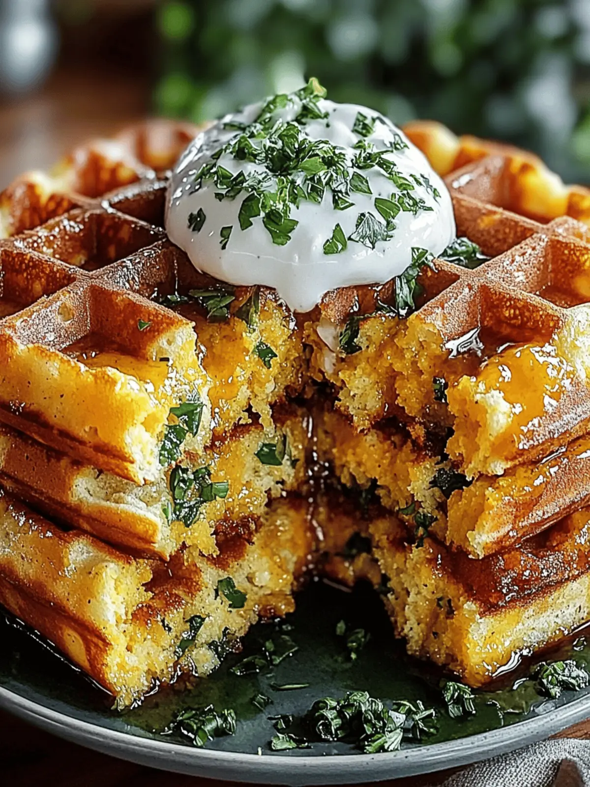 Cheddar Jalapeño Cornbread Waffles: A Flavorful Twist on a Classic