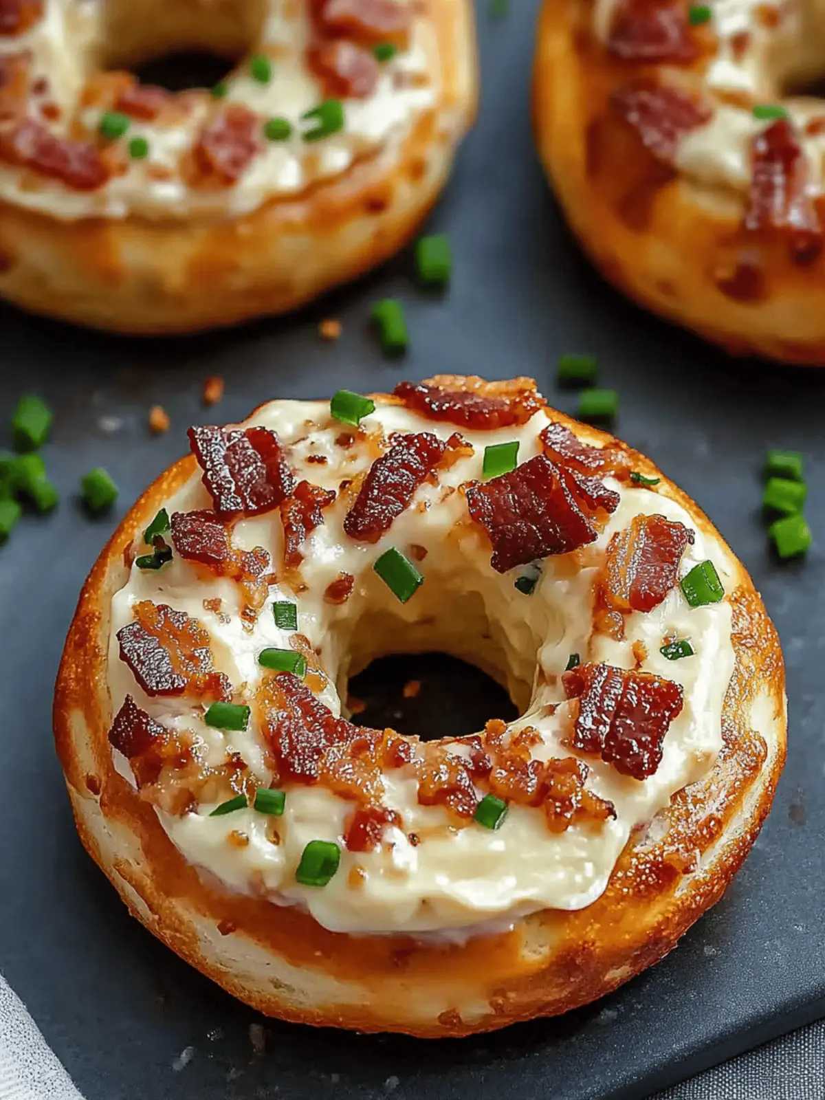 Zesty Bacon Cream Cheese Bagels